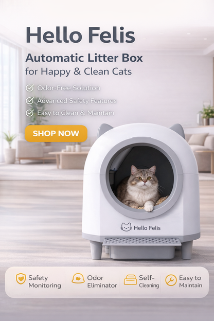 Hello Felis™ Automatic Self-Cleaning Cat Litter XL (80L)