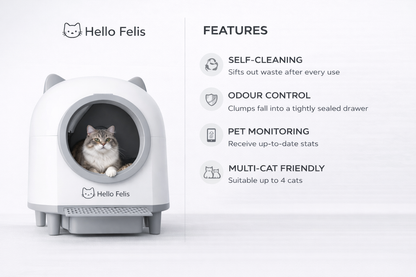 Hello Felis™ Automatic Self-Cleaning Cat Litter XL (80L)